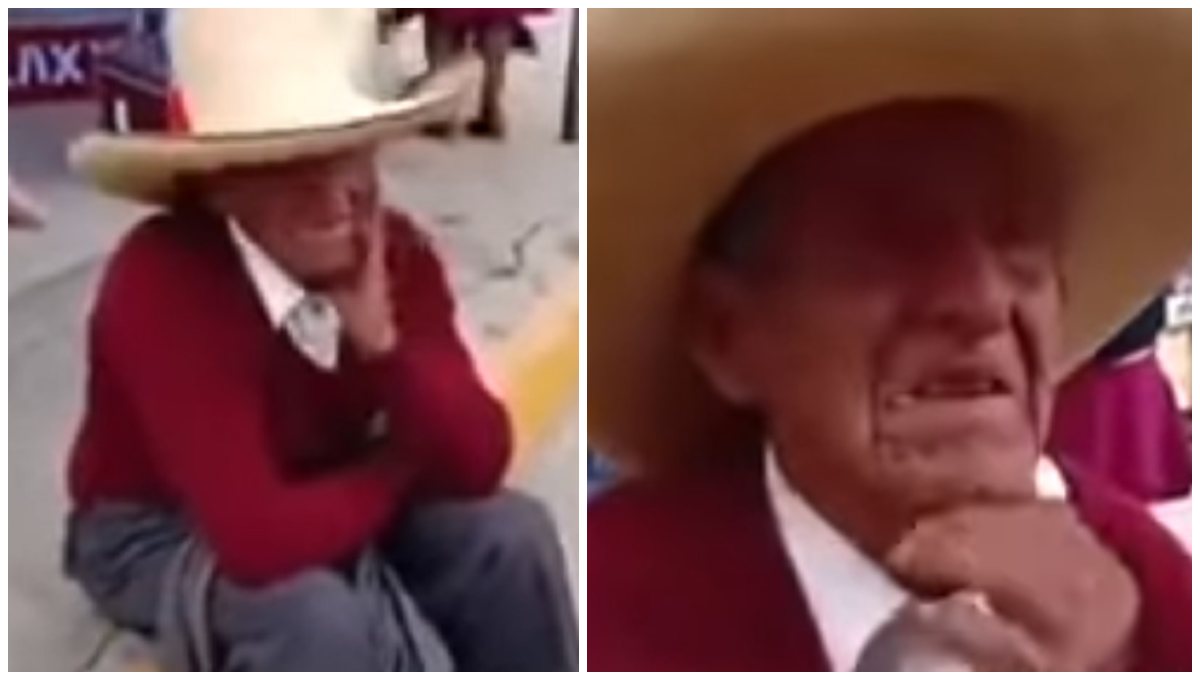 Foto: Cortesía Abuelito rompe en llanto en la calle tras revelar que sus hijos le exigen herencia (Video)