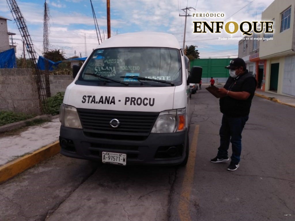 Foto: Cortesía Se negará servicio de transporte si no se usa cubrebocas: Chiautempan