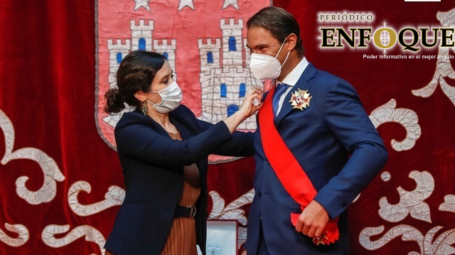 Foto: Cortesía Rafael Nadal recibió la condecoración de la Gran Cruz de la Orden del Dos de Mayo.