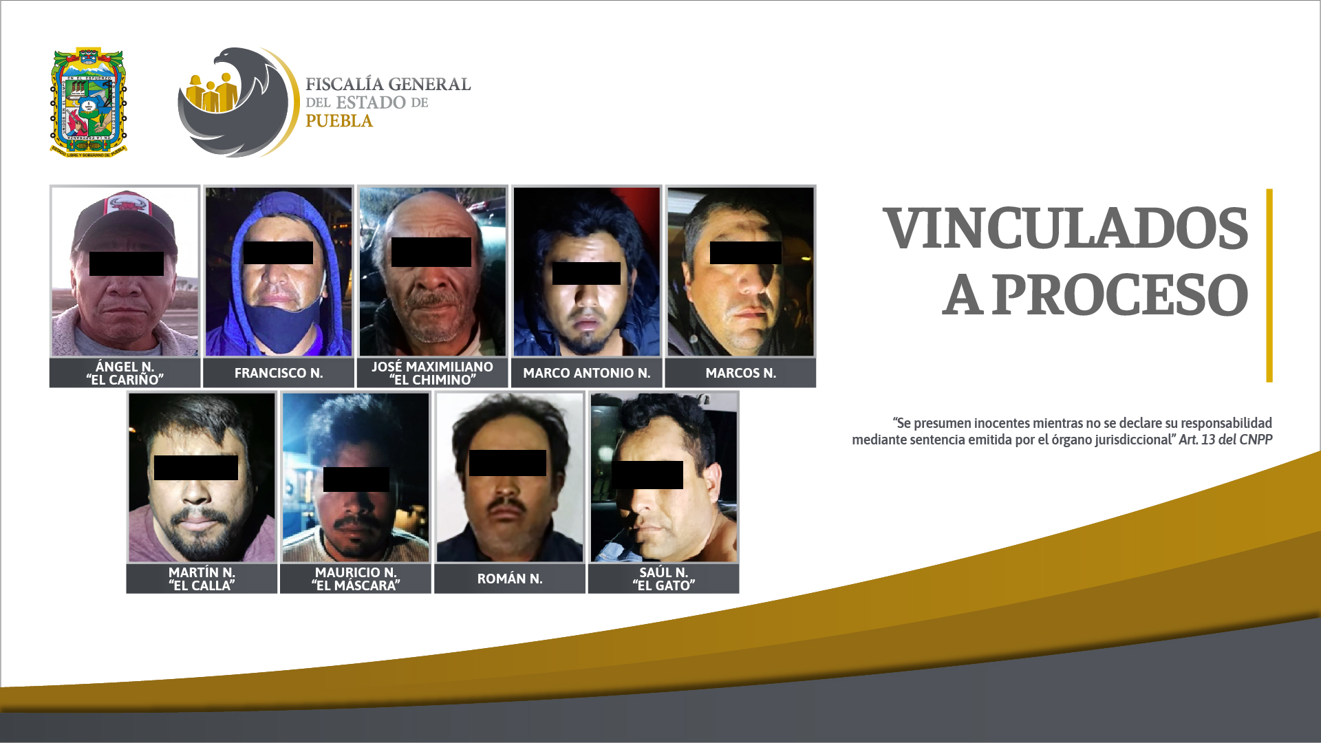 Foto: Cortesía Nueve vinculados a proceso por feminicidio y homicidio