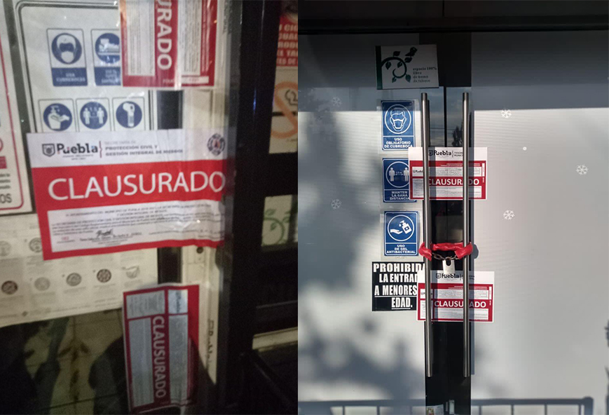 Foto: Cortesía Clausuran cinco establecimientos por incumplir decreto estatal