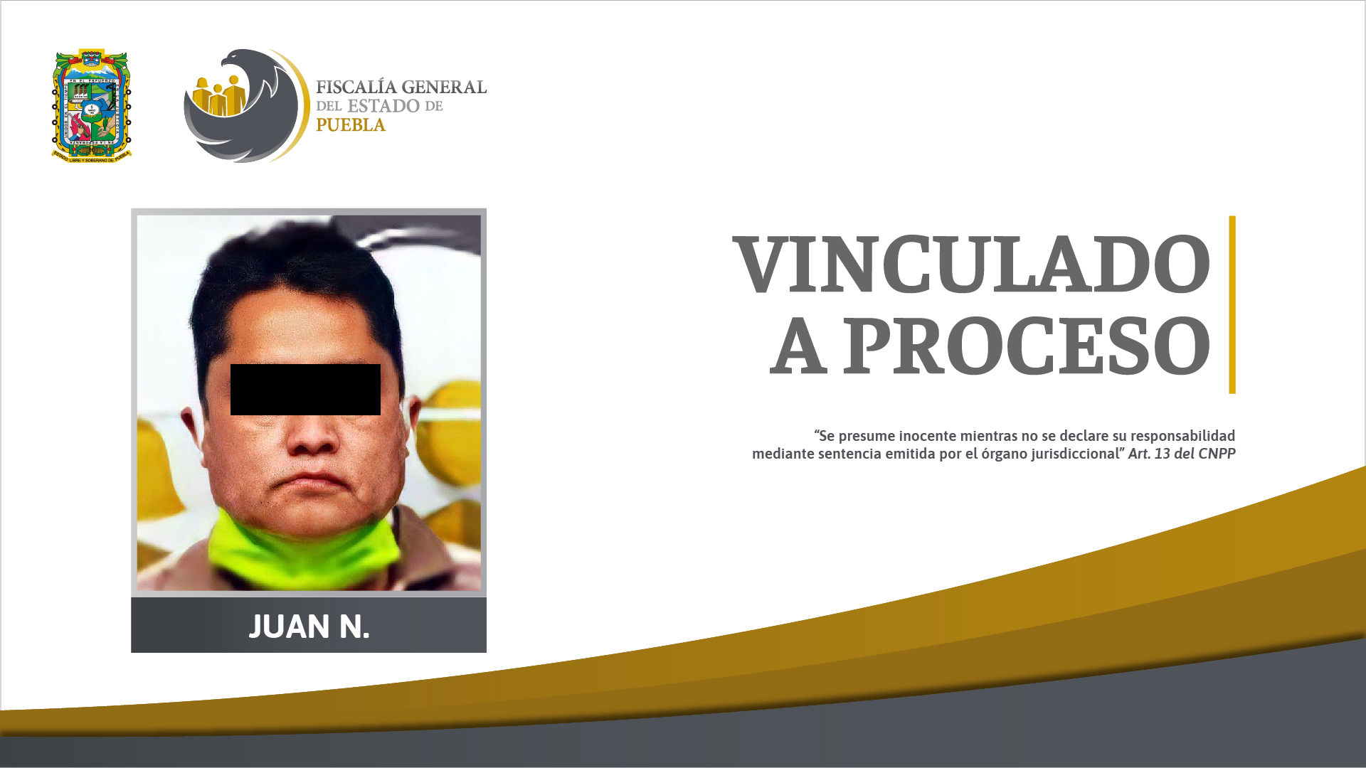 Foto: Cortesía En prisión presunto responsable del homicidio de un hombre y lesiones a su madre