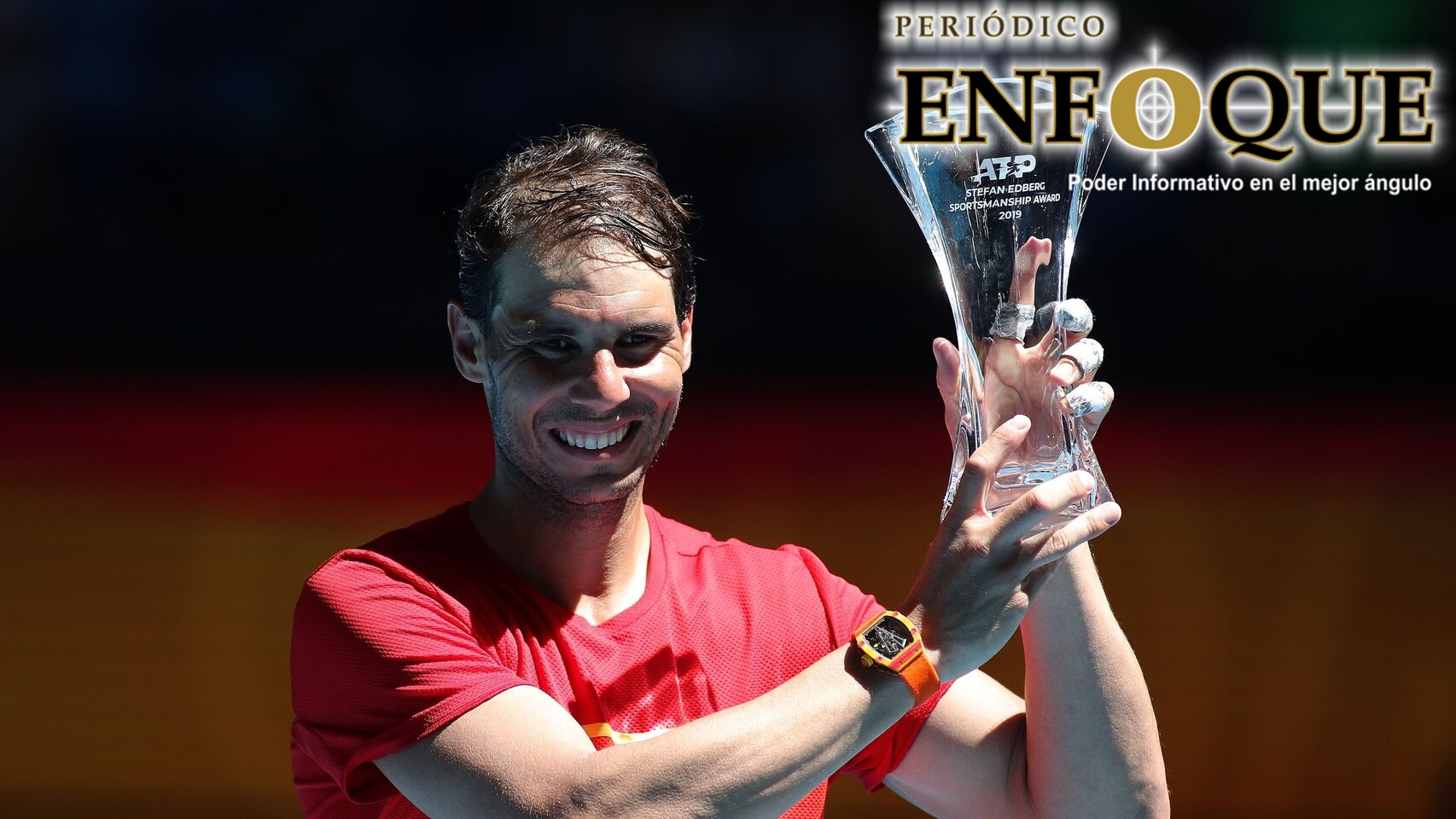 Foto: Cortesía Rafael Nadal recibe el Premio a la Deportividad de este 2020.