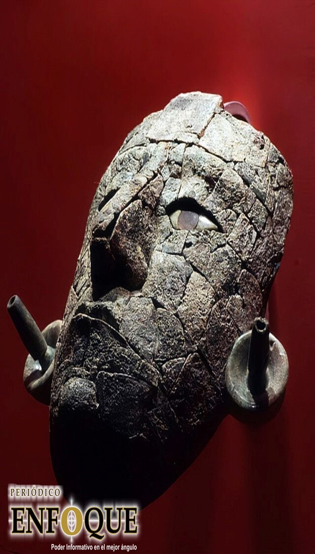 Foto: Cortesía ¡Se resolvió el enigma! UNAM identifica materiales de la máscara de la Reina Roja de Palenque