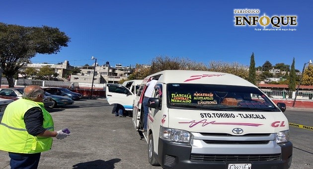 Foto: Cortesía Continúan operativos en transporte público vs Covid-19 en Tlaxcala