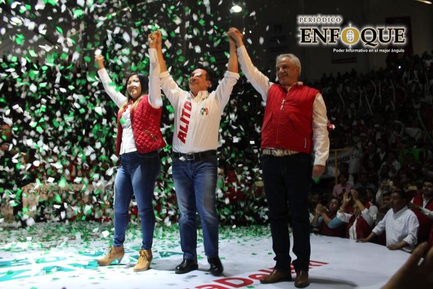 Foto: Rommel Pichardo Rinde protesta Noé Rodríguez Roldán del PRI estatal de Tlaxcala
