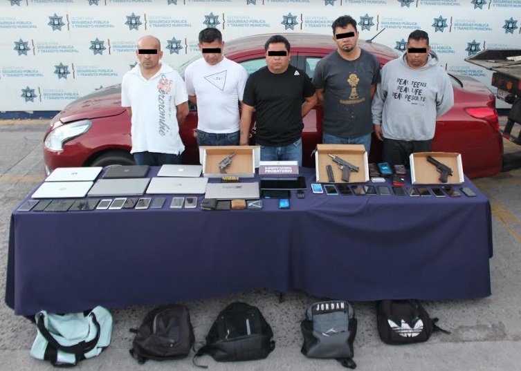 Foto: Cortesía ¡Sin tregua a la delincuencia! Detuvo SSC de Puebla a cinco hombres por robo a institución de educación superior