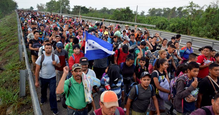 Foto: Cortesía Caravana migrante busca entrar por Tabasco para eludir a Guardia Nacional