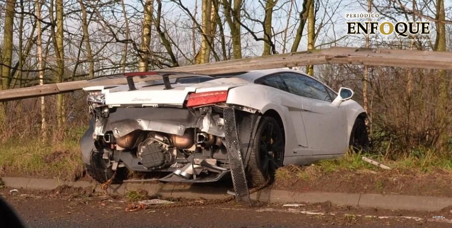 Jugador destruyó su Lamborghini rumbo al entrenamiento del Manchester United (Video) 