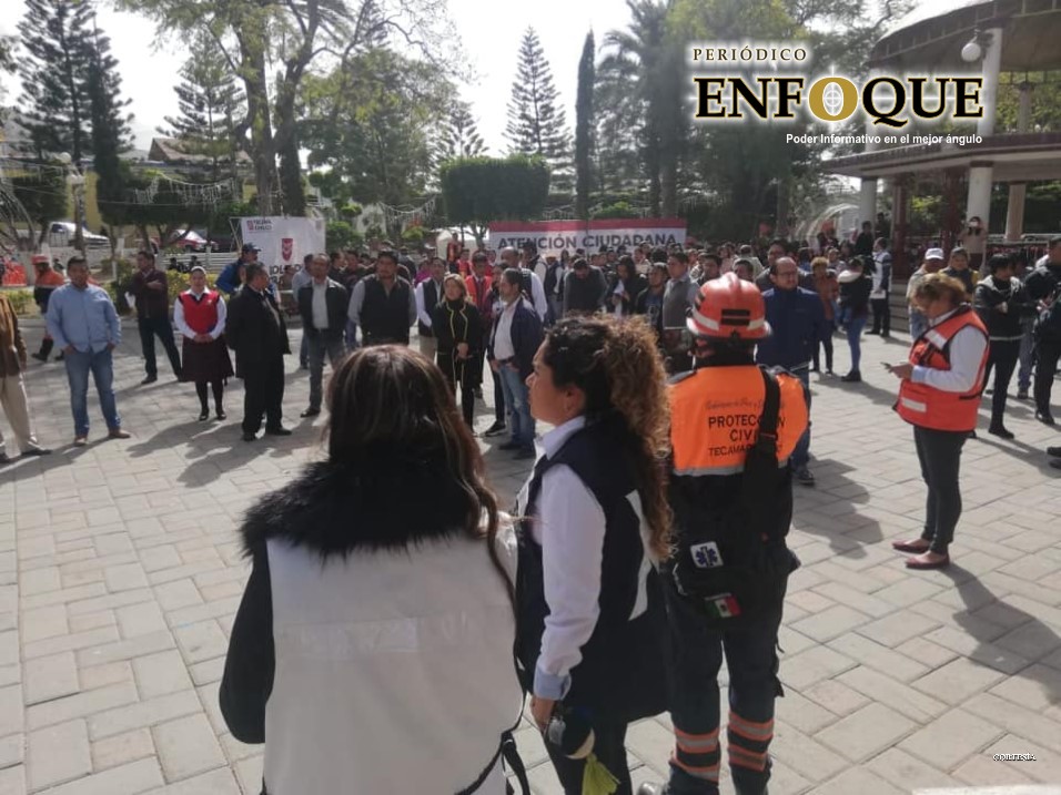 Foto: Cortesía 150 planteles educativos de Tecamachalco participan en Macro Simulacro