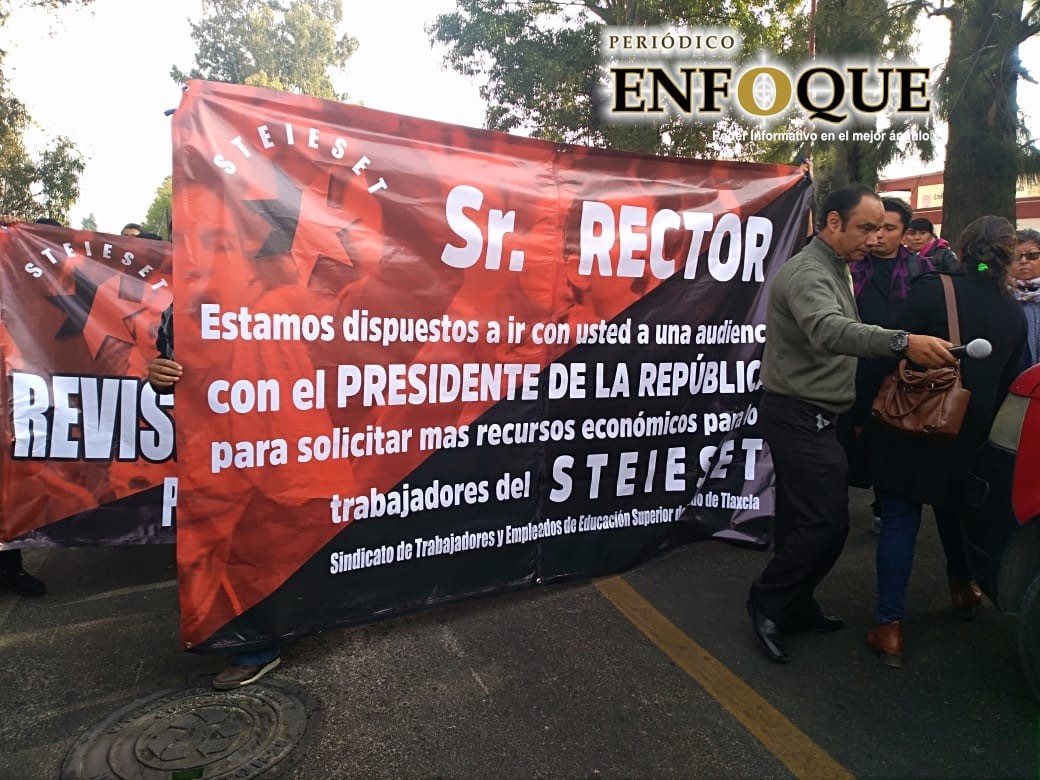 Foto: Rommel Pichardo Salario digno y respeto al contrato colectivo de trabajo exigen adheridos al STEIESET