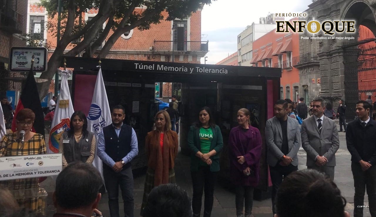 Foto: Cortesía Inauguran el “Túnel de la Memoria y Tolerancia” en la capital poblana (Fotos)