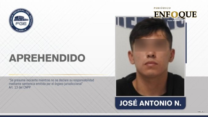 FGE cumple aprehensión de  joven que agredió sexualmente a su primo en Amozoc