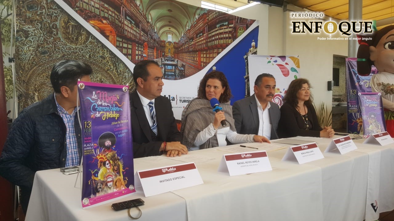 Foto: César Valdez Autoridades presentan el Carnaval de Hidalgo en la capital poblana (Video)