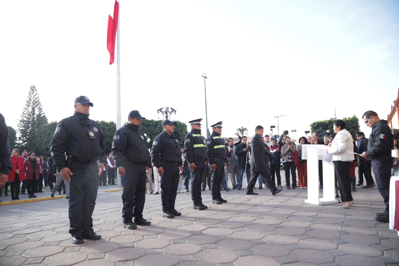 Foto: Cortesía Karina Pérez Popoca destaca trabajo de elementos de Policía Municipal