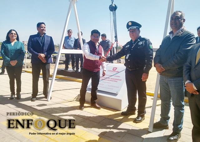 Foto: Omar Sánchez Colocan primera piedra del Complejo de Seguridad Pública de Coronango