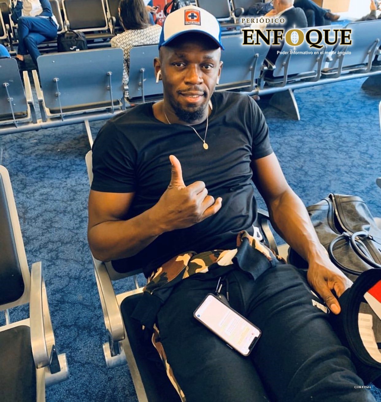 Foto: Cortesía Usain Bolt ¿Aficionado del Cruz Azul?