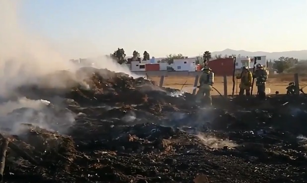 Foto: Cortesía Genera pánico el incendio de un pastizal en San José Xilotzingo (Fotos)