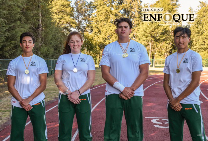 Foto: Cortesía Aztecas dominó el Campeonato Estatal de Atletismo