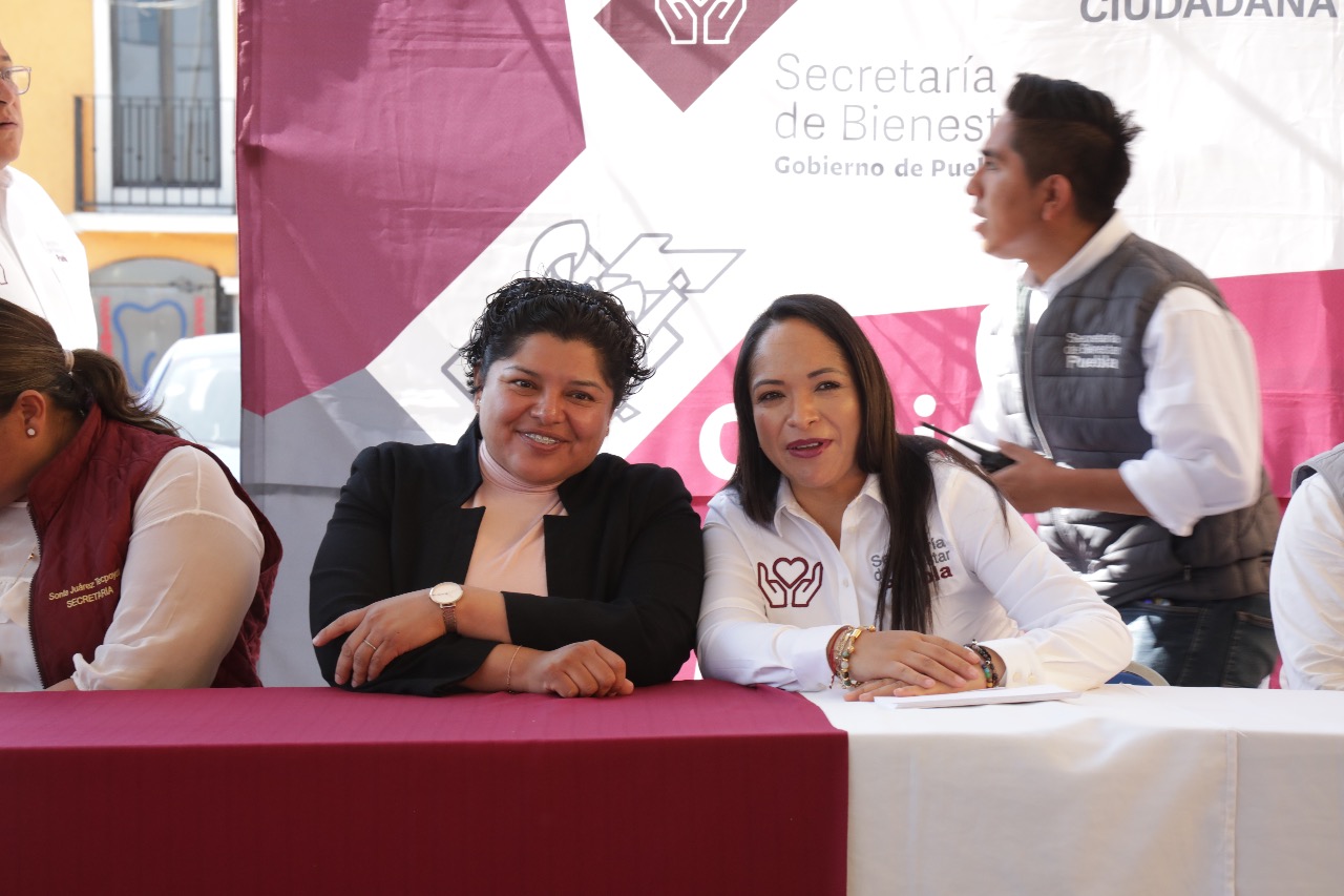 Foto: Cortesía Karina Pérez Popoca y Lizeth Sánchez arrancan el Martes Ciudadano de la Secretaría de Bienestar