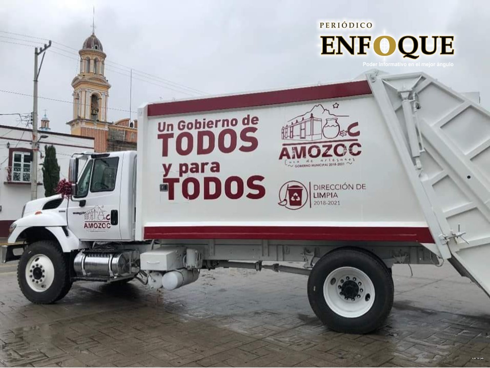 Foto: Cortesía Amozoc adquiere nuevo camión recolector de desechos