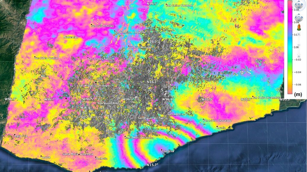 Foto: Cortesía Sismo de magnitud 7.5 desplazó casi medio metro el terreno en Oaxaca: NASA
