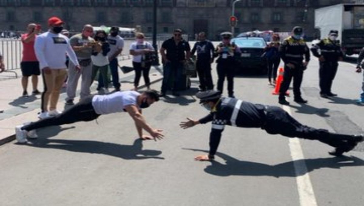 Foto: Cortesía Él es Pablo Eduardo, el policía sin una pierna que ganó una reta de lagartijas