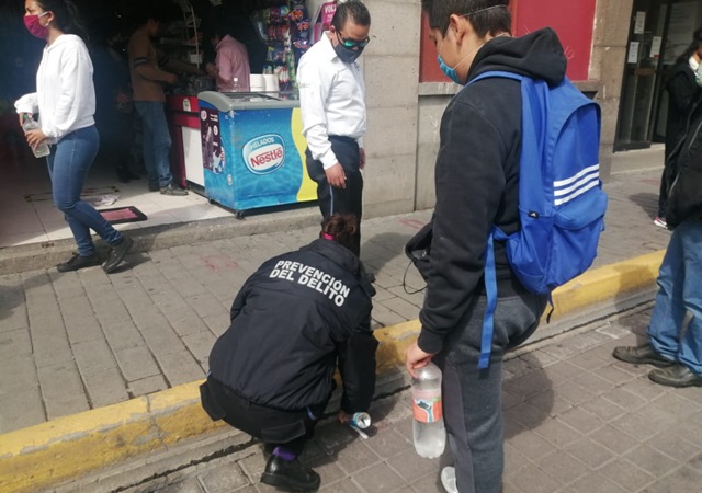 Foto: Cortesía Llaman a ciudadanos a mantener sana distancia en San Pedro Cholula por Covid-19