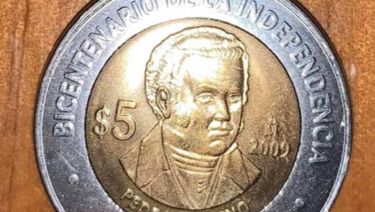 Foto: Cortesía ¿La tienes? Moneda de 5 pesos de Pedro Moreno se vende hasta en mil 500 pesos