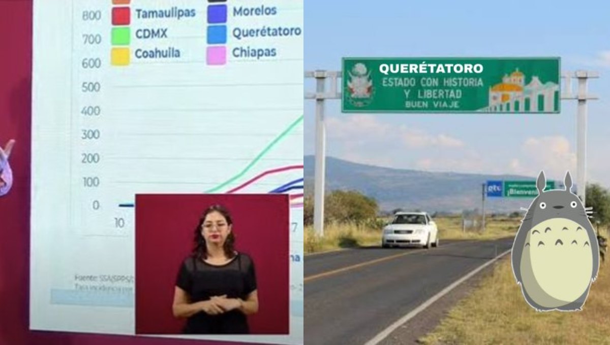Foto: Cortesía ¿Fue el practicante? Cambian Querétaro por “Querétatoro” en plena conferencia y desata memes