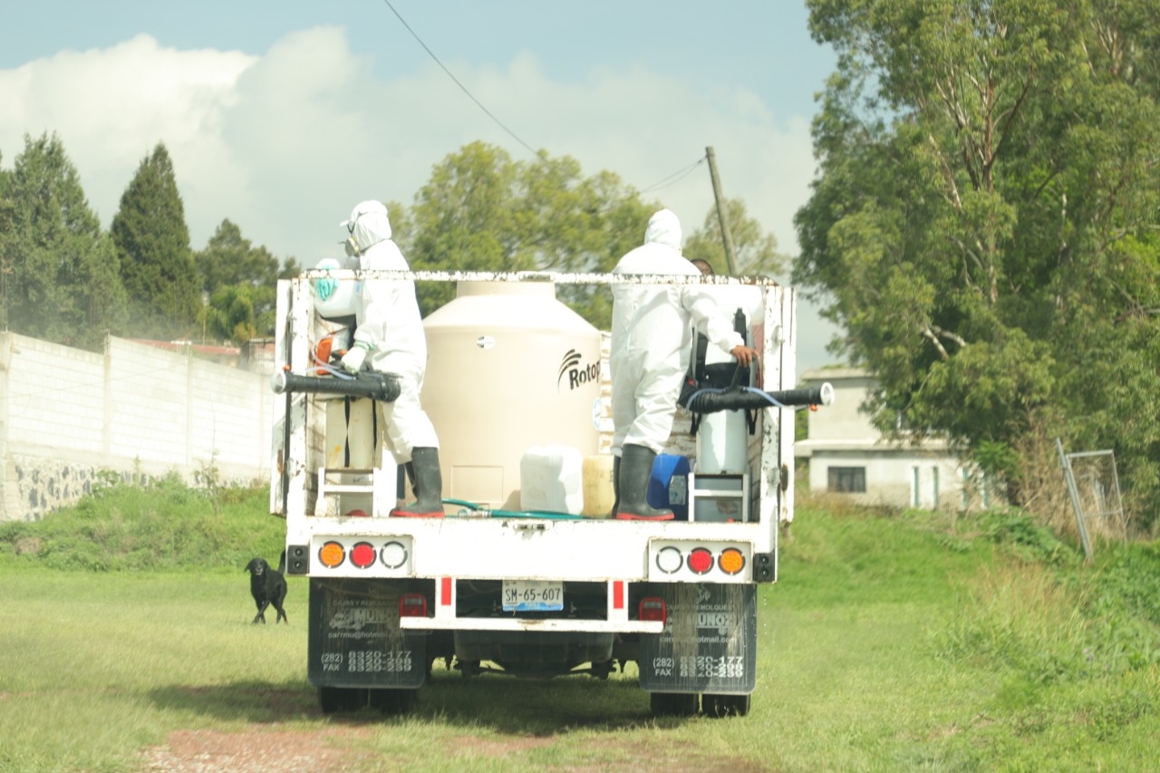 Foto: Cortesía Servicios públicos de San Andrés realiza jornada de sanitización en San Francisco Acatepec