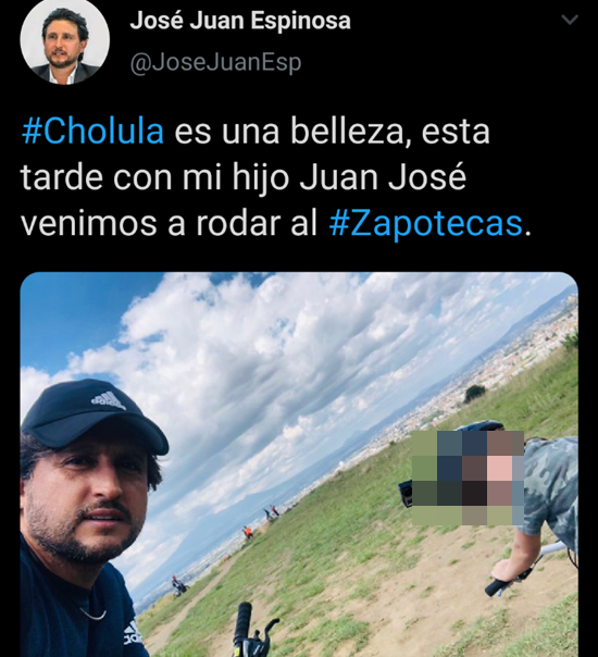 Captura de pantalla  Sube José Juan al cerro Zapotecas sin cubrebocas en plena emergencia por Covid-19