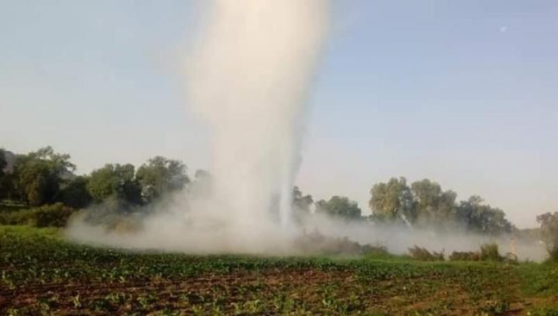 Foto: Cortesía Por toma clandestina, se registra fuga de combustible en Tlahuelilpan