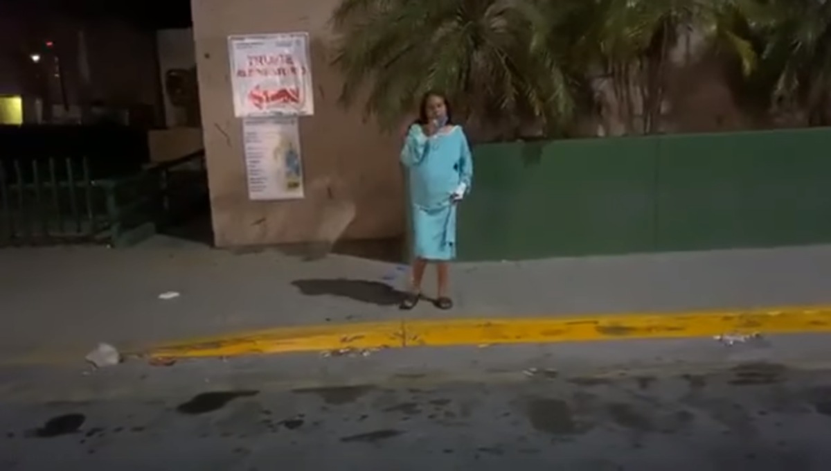 Foto: Cortesía Intriga video de mujer enferma de COVID-19 deambulando afuera de un hospital