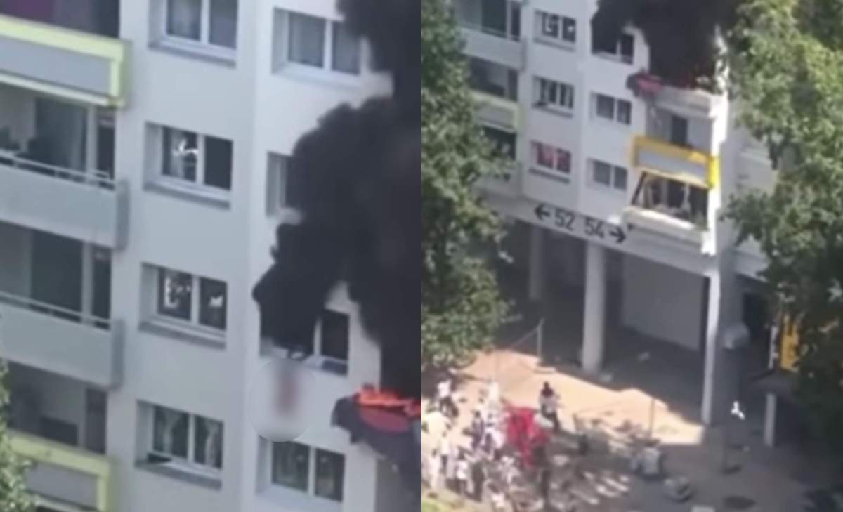 Foto: Cortesía Niños saltan del tercer piso de un edificio para salvar su vida de un incendio (Video)