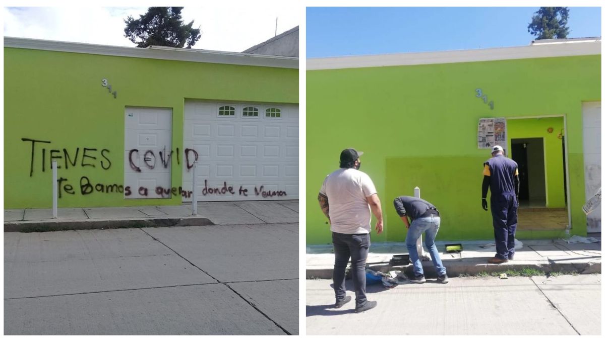 Foto: Cortesía Logran identificar a sujeto que realizó pintas a casa de enfermera en Durango