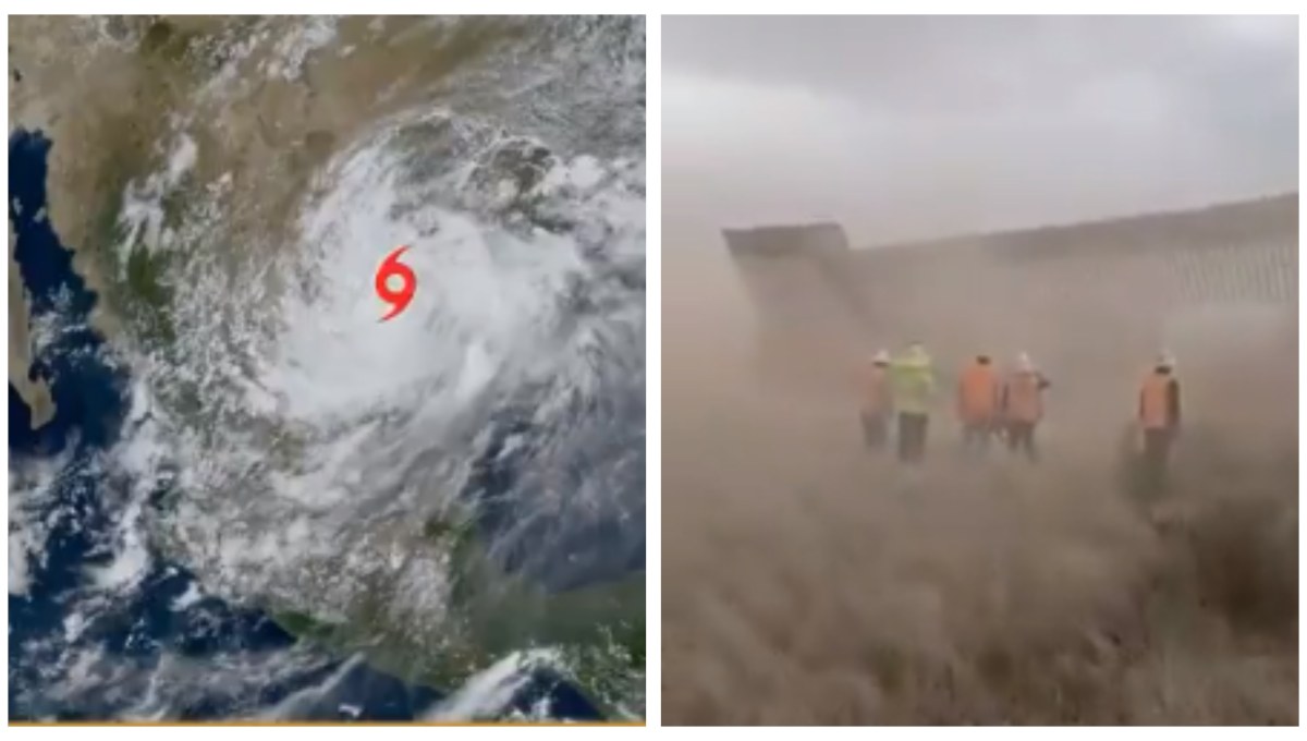 Foto: Cortesía ¡La naturaleza no conoce fronteras! Huracán ‘Hanna’ derriba un pedazo del muro fronterizo de Trump (Video)