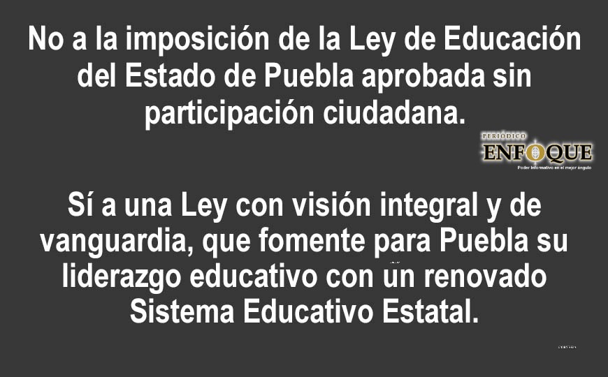Foto: Cortesía Exigen escuelas privadas modificaciones a la Ley de Educación Estatal