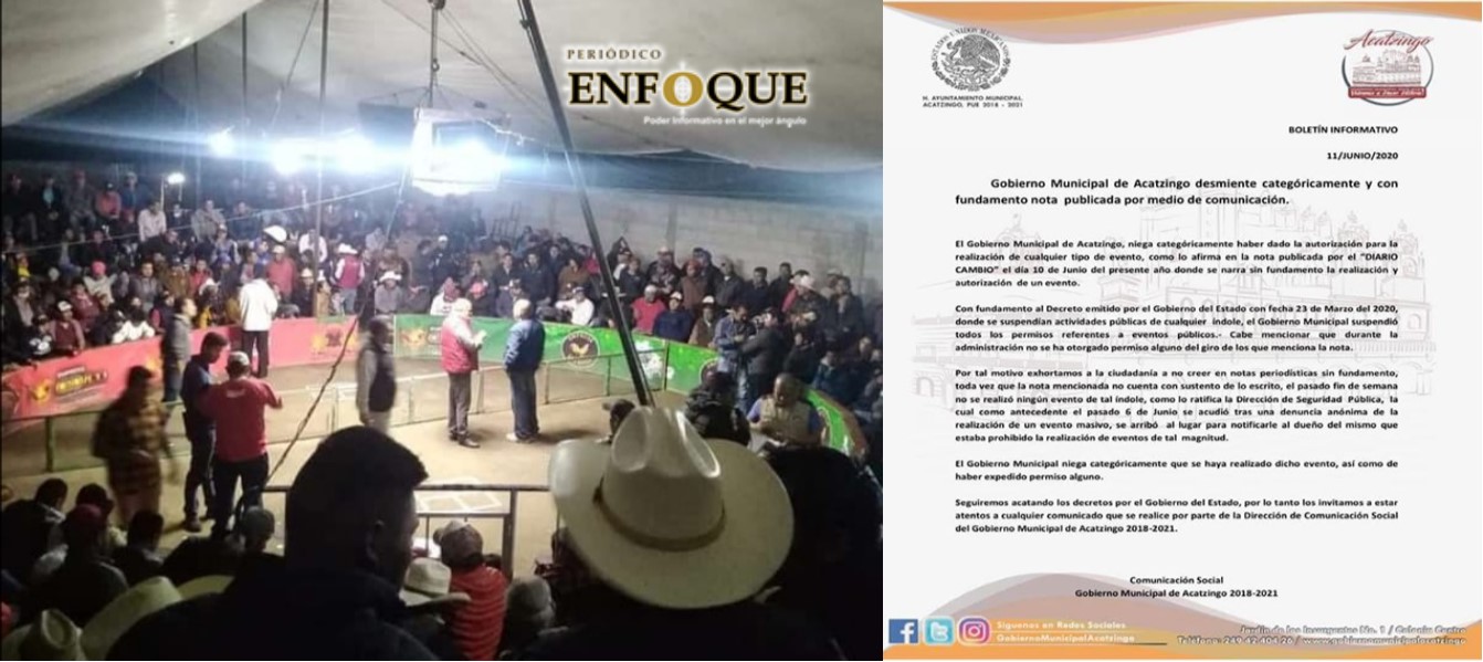 Foto: Cortesía Ayuntamiento de Acatzingo niega haber brindado permiso para Palenque