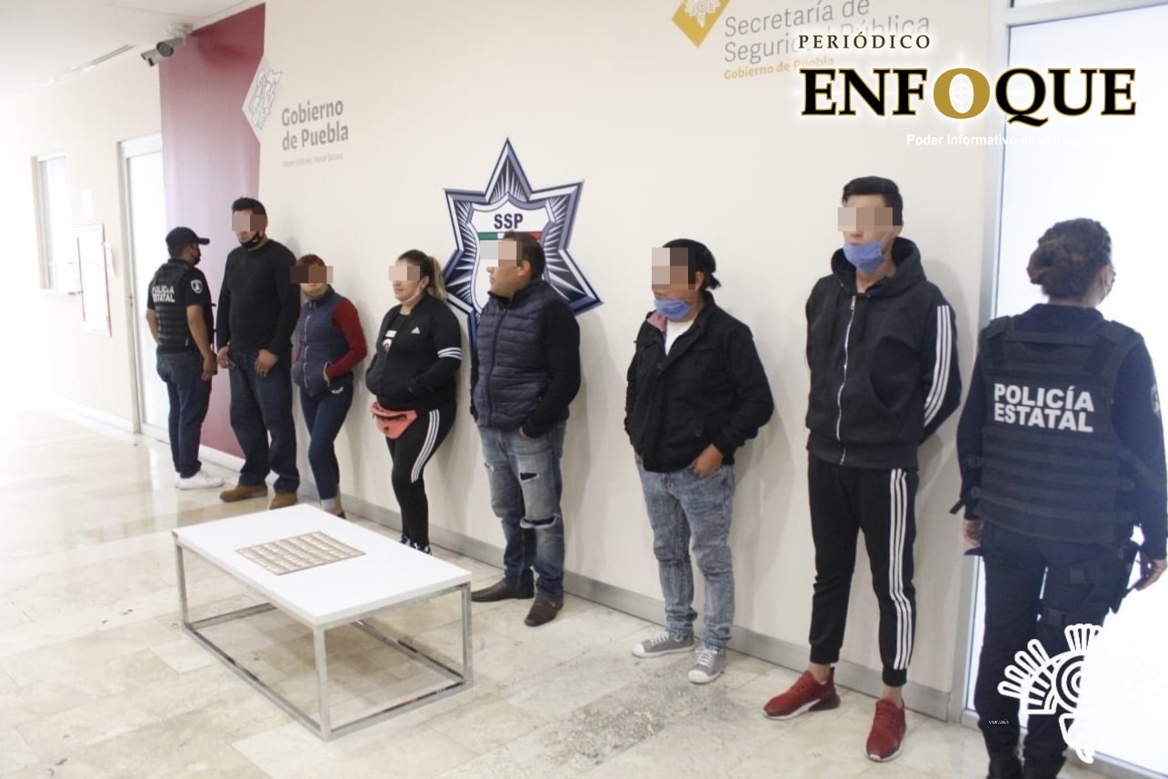 Foto: Cortesía Detienen en Amozoc a banda dedicada al robo en transporte público y narcomenudeo