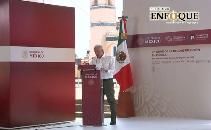 Foto: Omar Sánchez Anuncia AMLO inicio de plan de mejoramiento urbano en Cholula