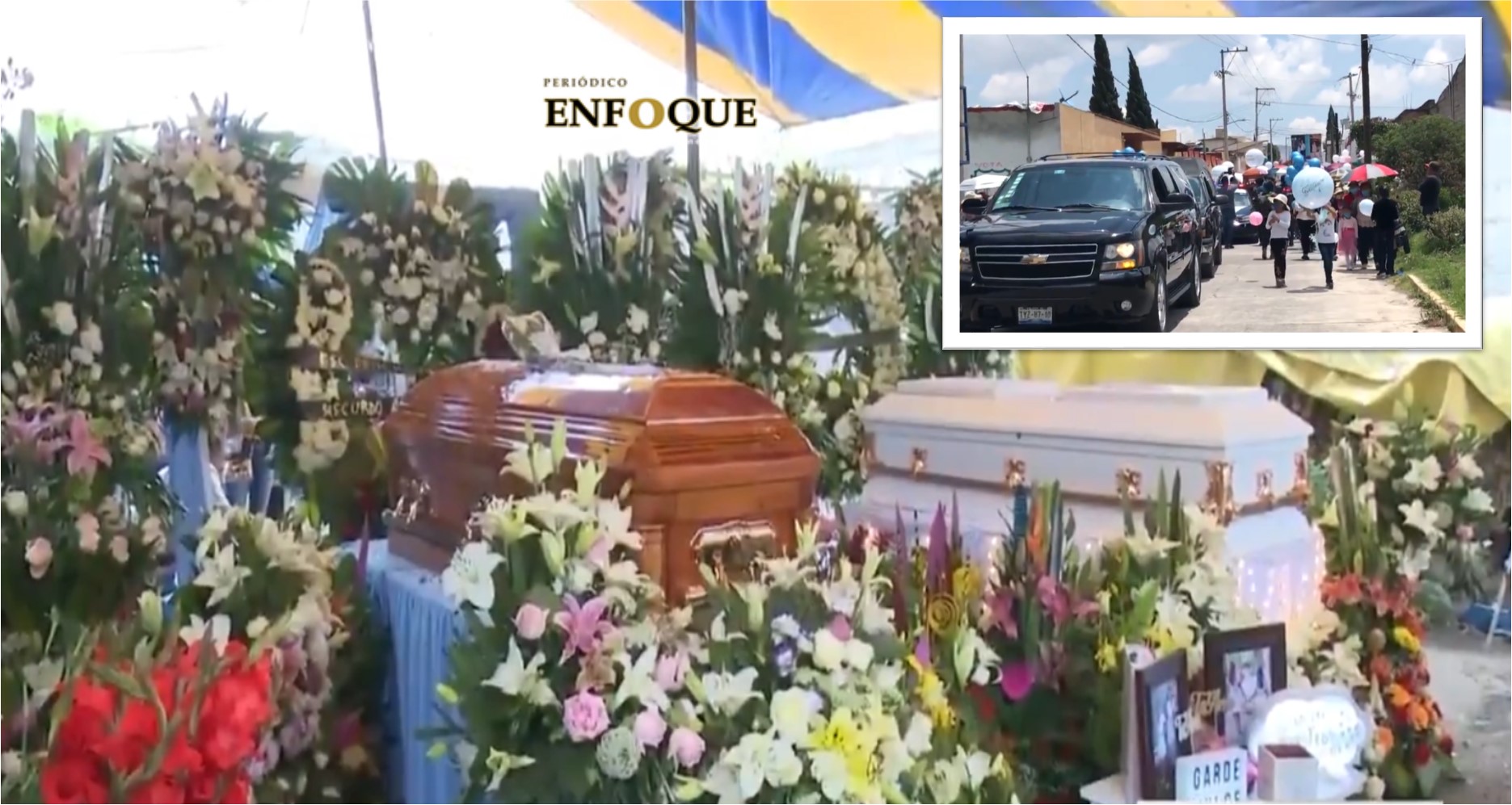 Foto: Marisol Oropeza Familiares y amigos despiden a madre e hija, víctimas de feminicidio en Acajete