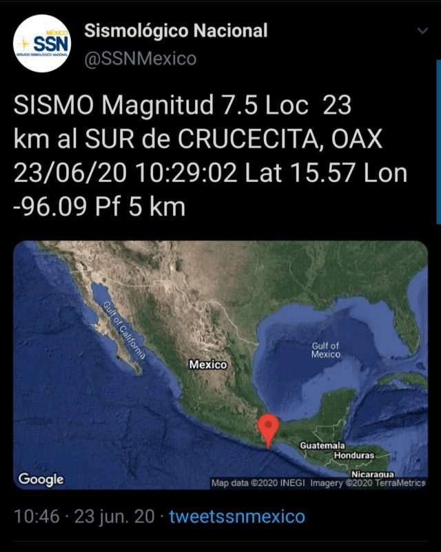 Foto: Cortesía Sismo de 7.5 sacude a Tlaxcala; CEPC activa protocolos