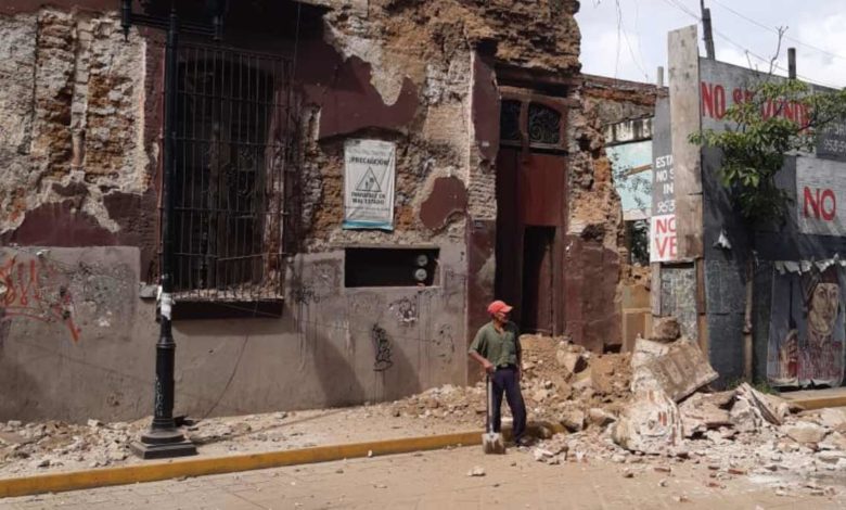 Foto: Cortesía Sismo deja 2 muertos en Oaxaca; hay otras 15 personas atrapadas bajo escombros