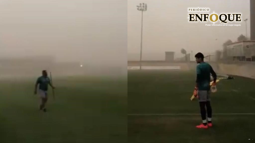 Foto: Cortesía Impresionante tormenta de arena interrumpió entrenamiento de Santos