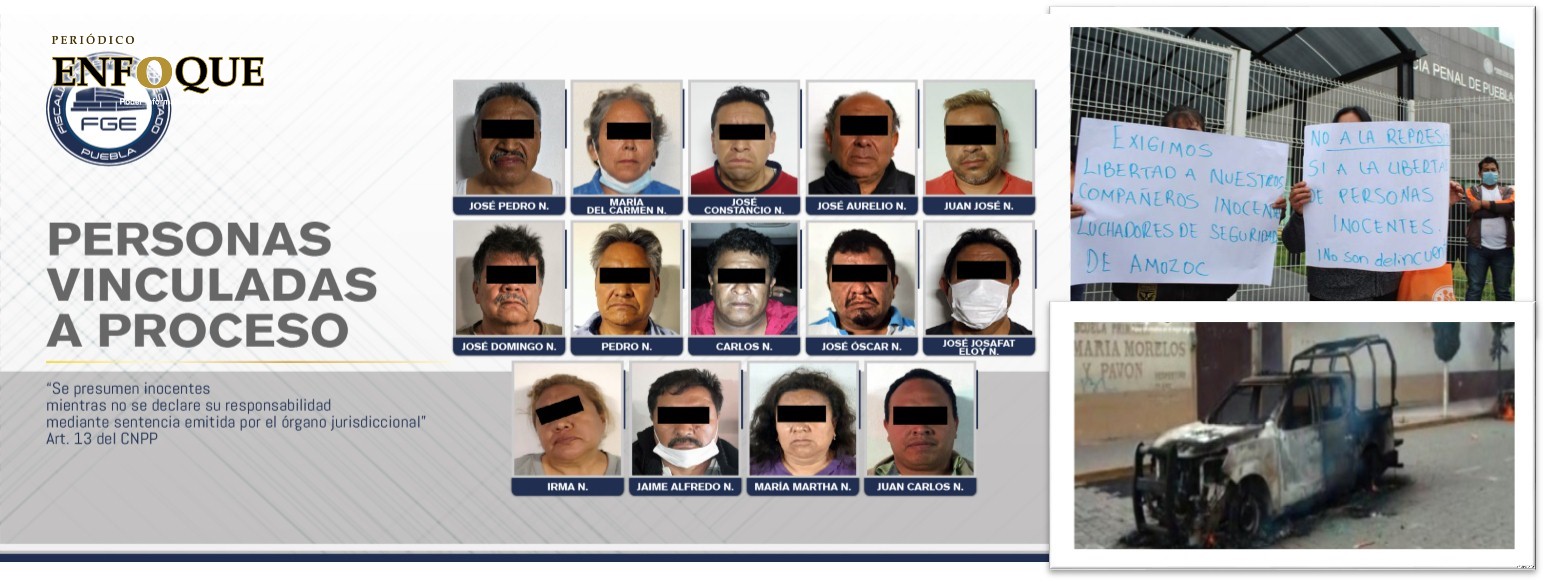 Foto: Cortesía Vinculación a proceso a 14 personas aprehendidas en Amozoc
