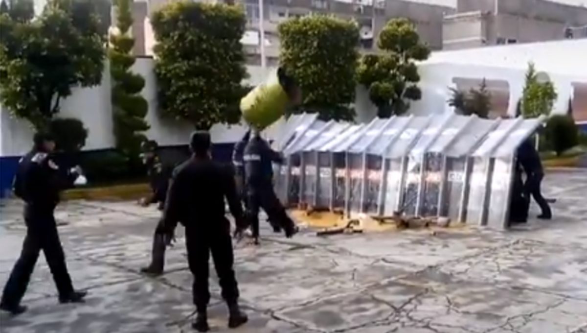 Foto: Cortesía “Sin miedo al éxito, papi”: Viralizan entrenamiento de policías de la CDMX