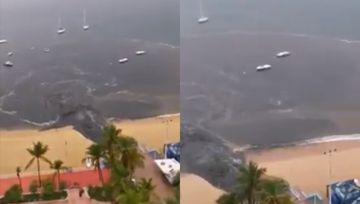 Foto: Cortesía ¿Así quieren reactivar el turismo? Descargan aguas negras en playa de Acapulco (Video)