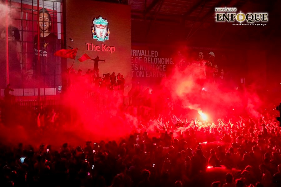 Foto: Cortesía En plena pandemia, así fueron los festejos en Liverpool por su título
