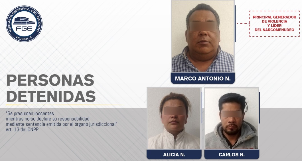 Foto: Cortesía Fiscalía Puebla detiene al principal generador de violencia y líder del narcomenudeo